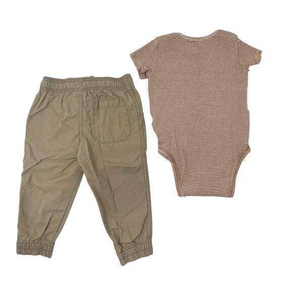 Baby Boy's - Bodysuit & Pants‎ Set + Dino Graphic Tee & Pants - Size 12 Month - Picture 3 of 7